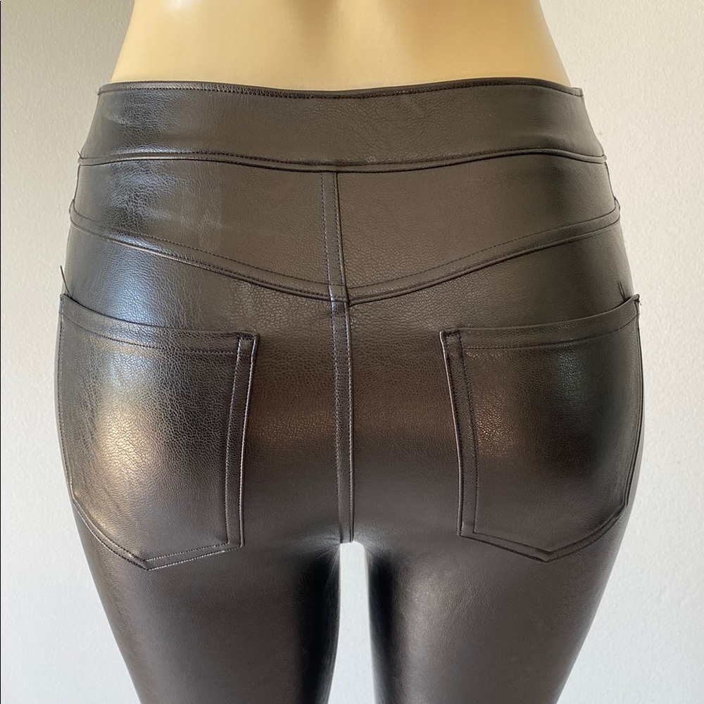 SPANX Faux Leather Leggings in Black - Picture 6 of 9